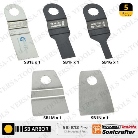 VERSA TOOL 5 PC Oscillating Saw Blade Set SB-K12